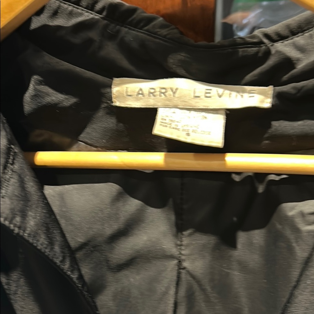 Larry Levine Elegant Black Outerwear